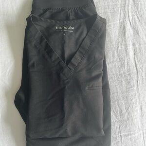 Mandala Womens Black Scrub Set Size Small